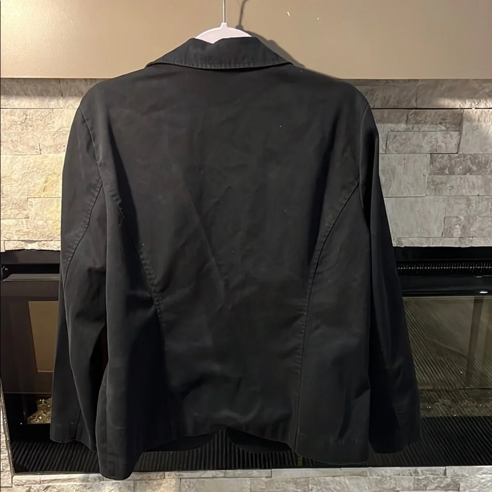 Koret cotton blend Black and Red Floral Embroidered Blazer size Large - Picture 9 of 9